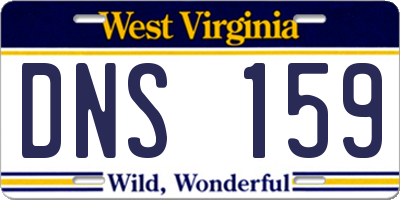 WV license plate DNS159