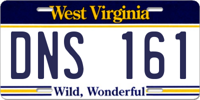 WV license plate DNS161