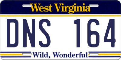 WV license plate DNS164
