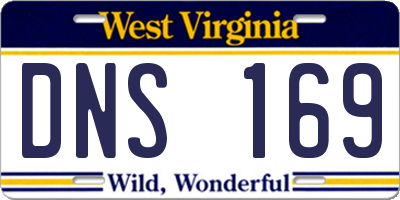 WV license plate DNS169