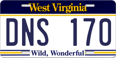 WV license plate DNS170