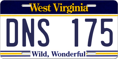 WV license plate DNS175