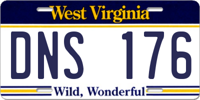 WV license plate DNS176