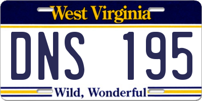 WV license plate DNS195