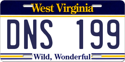 WV license plate DNS199
