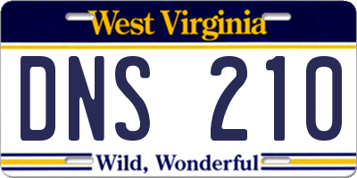 WV license plate DNS210