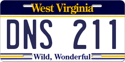 WV license plate DNS211