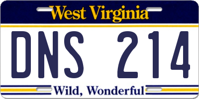WV license plate DNS214