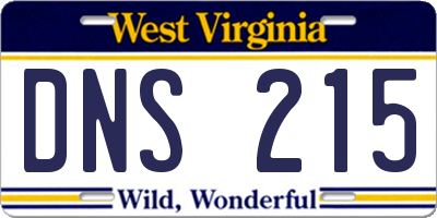 WV license plate DNS215
