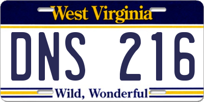 WV license plate DNS216
