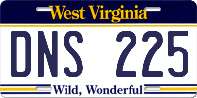 WV license plate DNS225