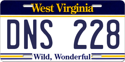 WV license plate DNS228