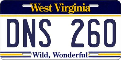 WV license plate DNS260