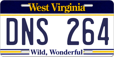 WV license plate DNS264