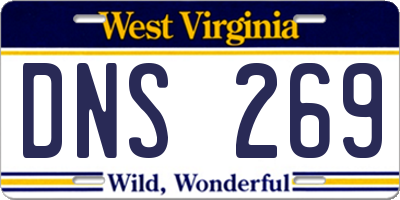 WV license plate DNS269