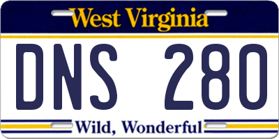 WV license plate DNS280