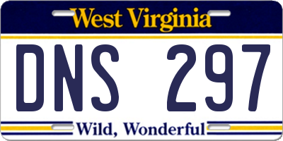 WV license plate DNS297