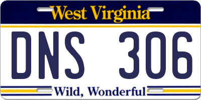 WV license plate DNS306