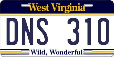 WV license plate DNS310