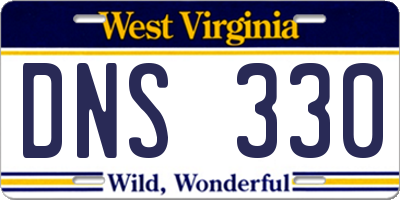WV license plate DNS330