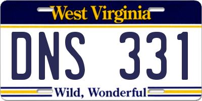WV license plate DNS331