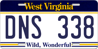 WV license plate DNS338