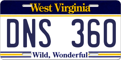 WV license plate DNS360