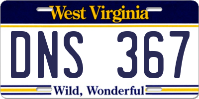 WV license plate DNS367