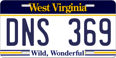 WV license plate DNS369