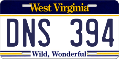 WV license plate DNS394