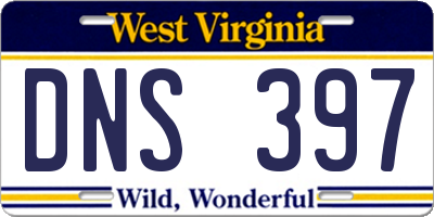 WV license plate DNS397