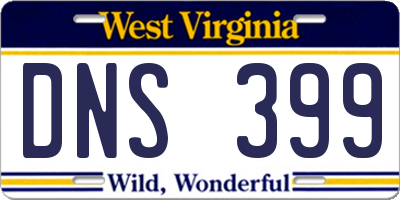 WV license plate DNS399