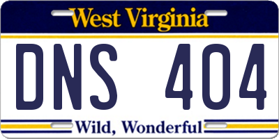 WV license plate DNS404