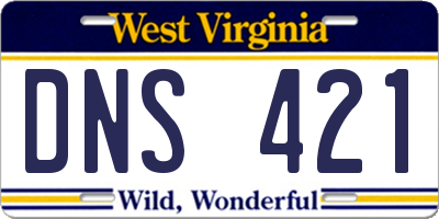 WV license plate DNS421