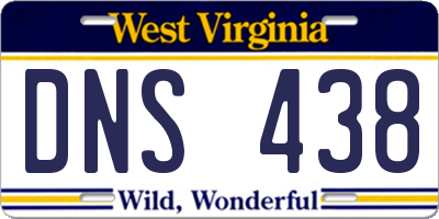 WV license plate DNS438