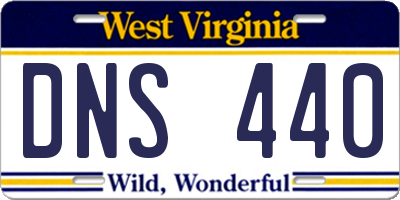 WV license plate DNS440