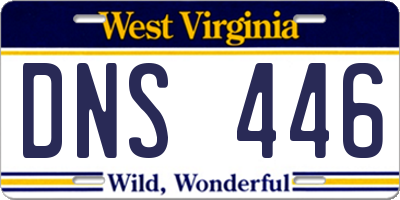 WV license plate DNS446