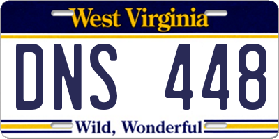 WV license plate DNS448