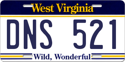 WV license plate DNS521