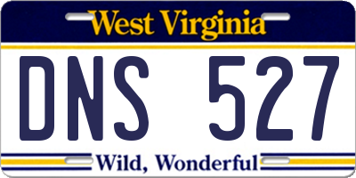 WV license plate DNS527