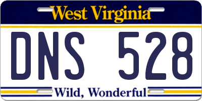 WV license plate DNS528