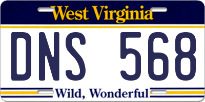 WV license plate DNS568