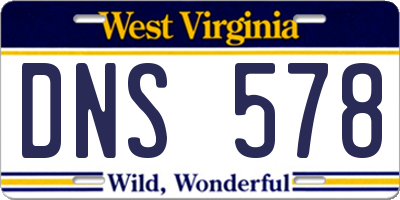 WV license plate DNS578