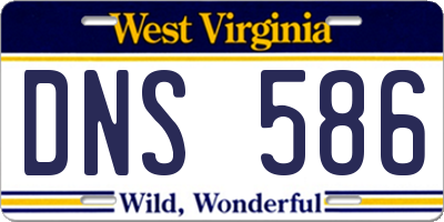 WV license plate DNS586