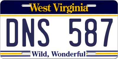 WV license plate DNS587