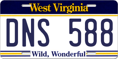 WV license plate DNS588