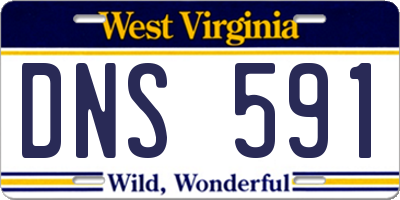 WV license plate DNS591