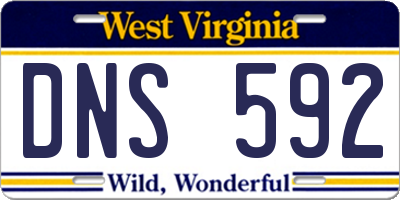 WV license plate DNS592