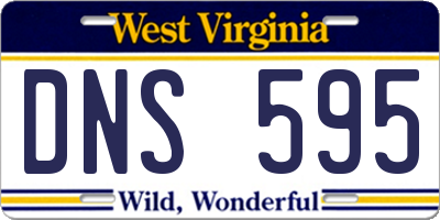 WV license plate DNS595