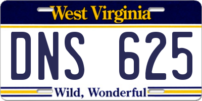 WV license plate DNS625